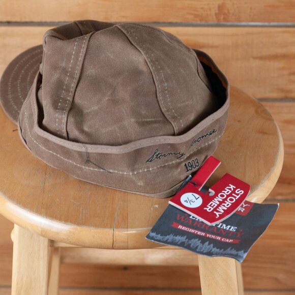 Stormy Kromer Waxed Cotton 1903 Hat in Sand Made In USA - NWT Size 7-3/4" - Picture 2 of 6